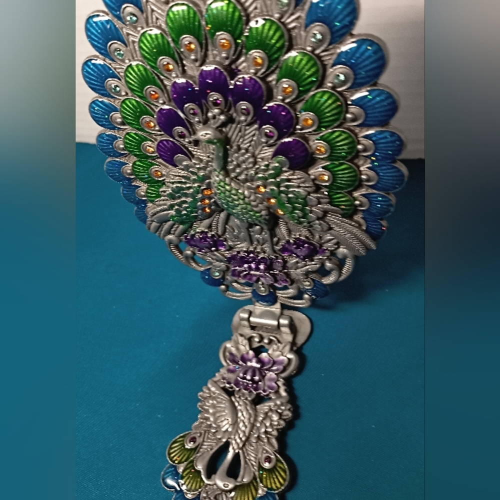 Vintage Foldable Maniya Peacock Mirror - Picture 5 of 16